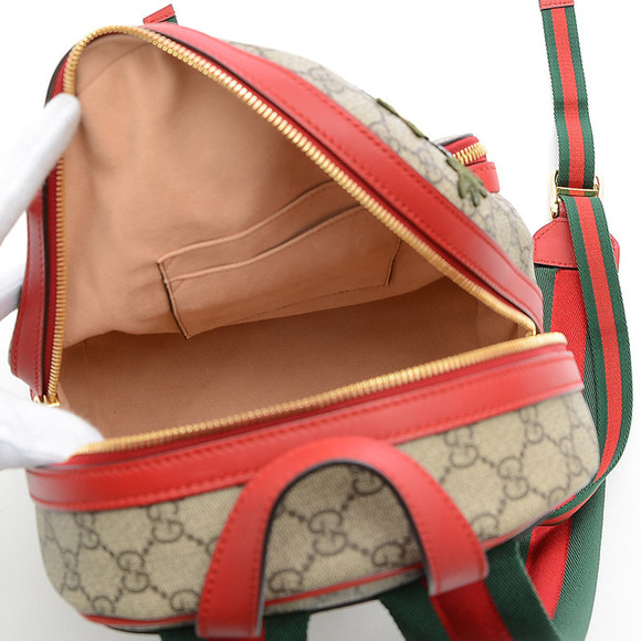 GUCCI GG Supreme Flower & Snake Embroidered Backpack 427042 - Picture 5 of 7